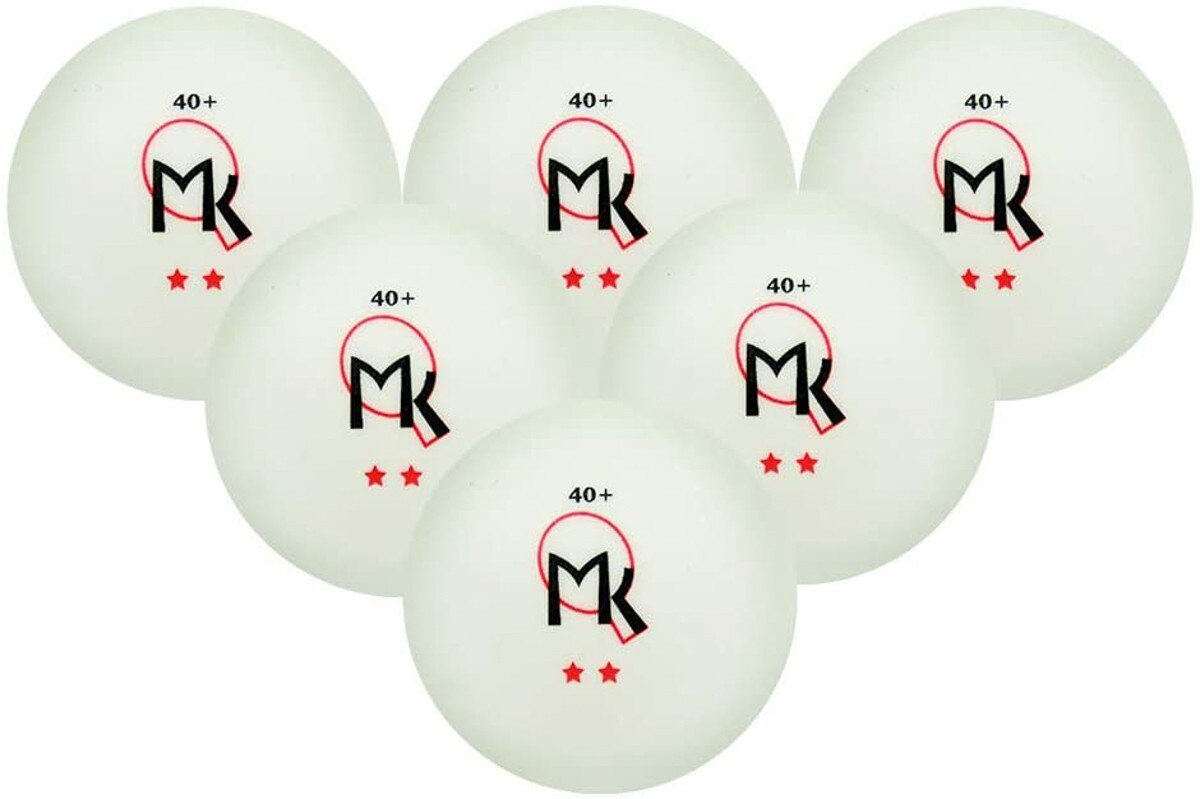 2-Star Ping Pong Balls, 6 Pack